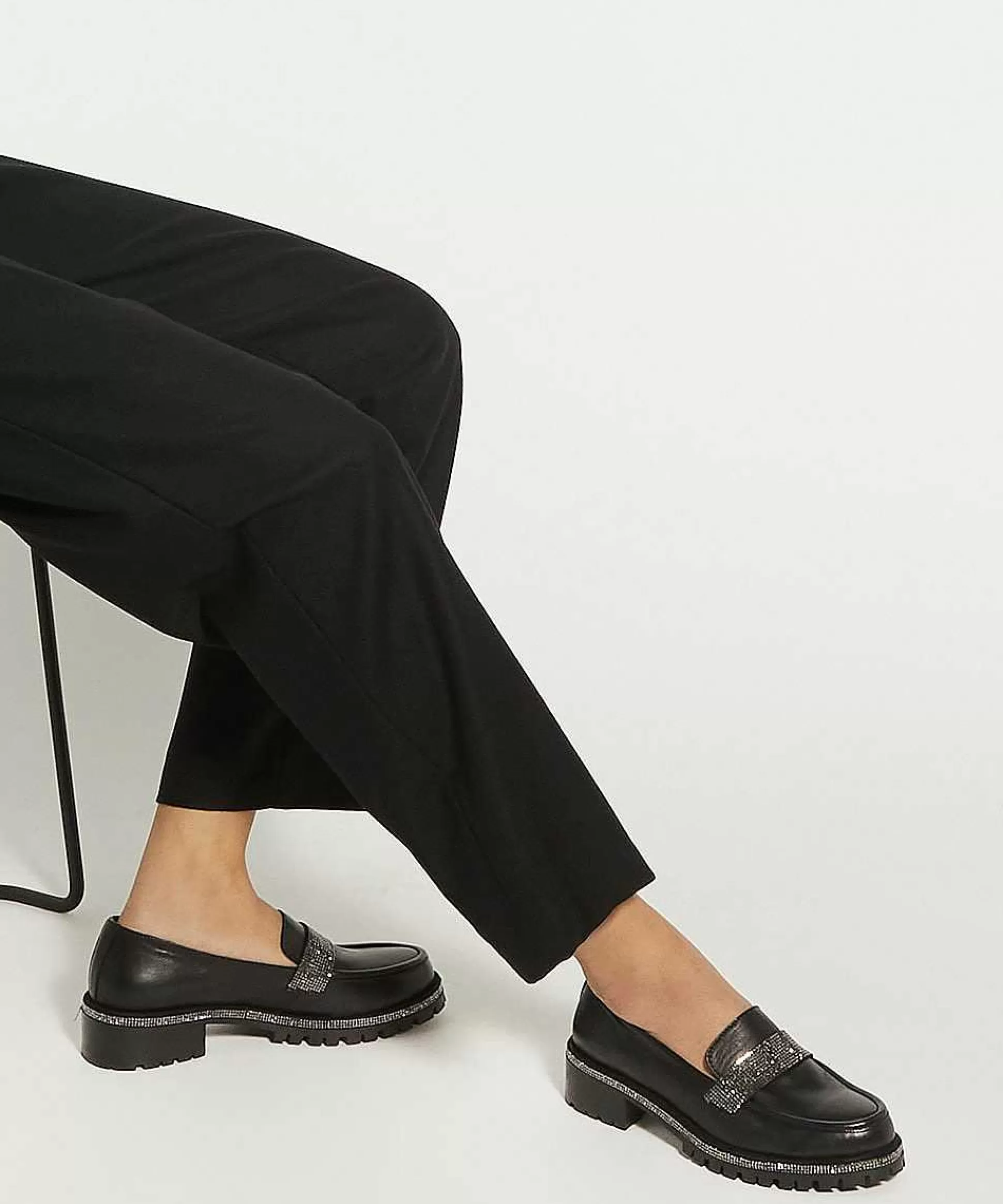 Dune London GLITTERING - BLACK-Women Flat Shoes | Loafers