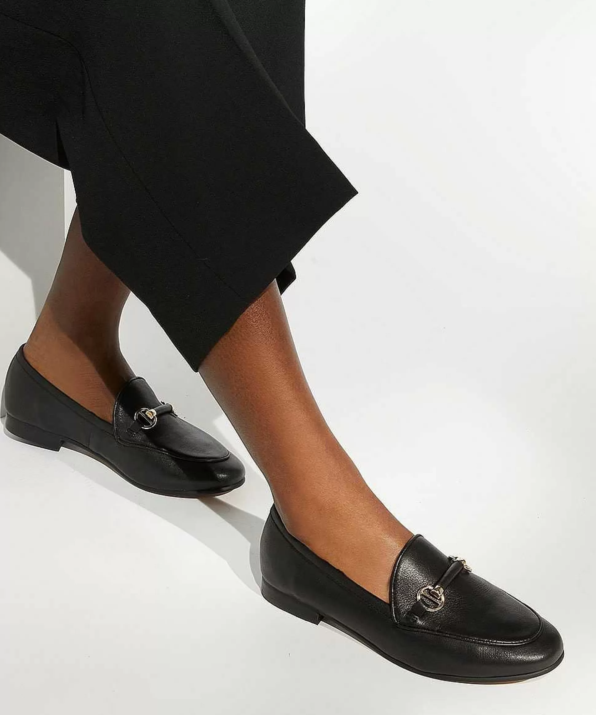 Dune London GRANDEUR - BLACK-Women Flat Shoes | Wide Fit Shoes