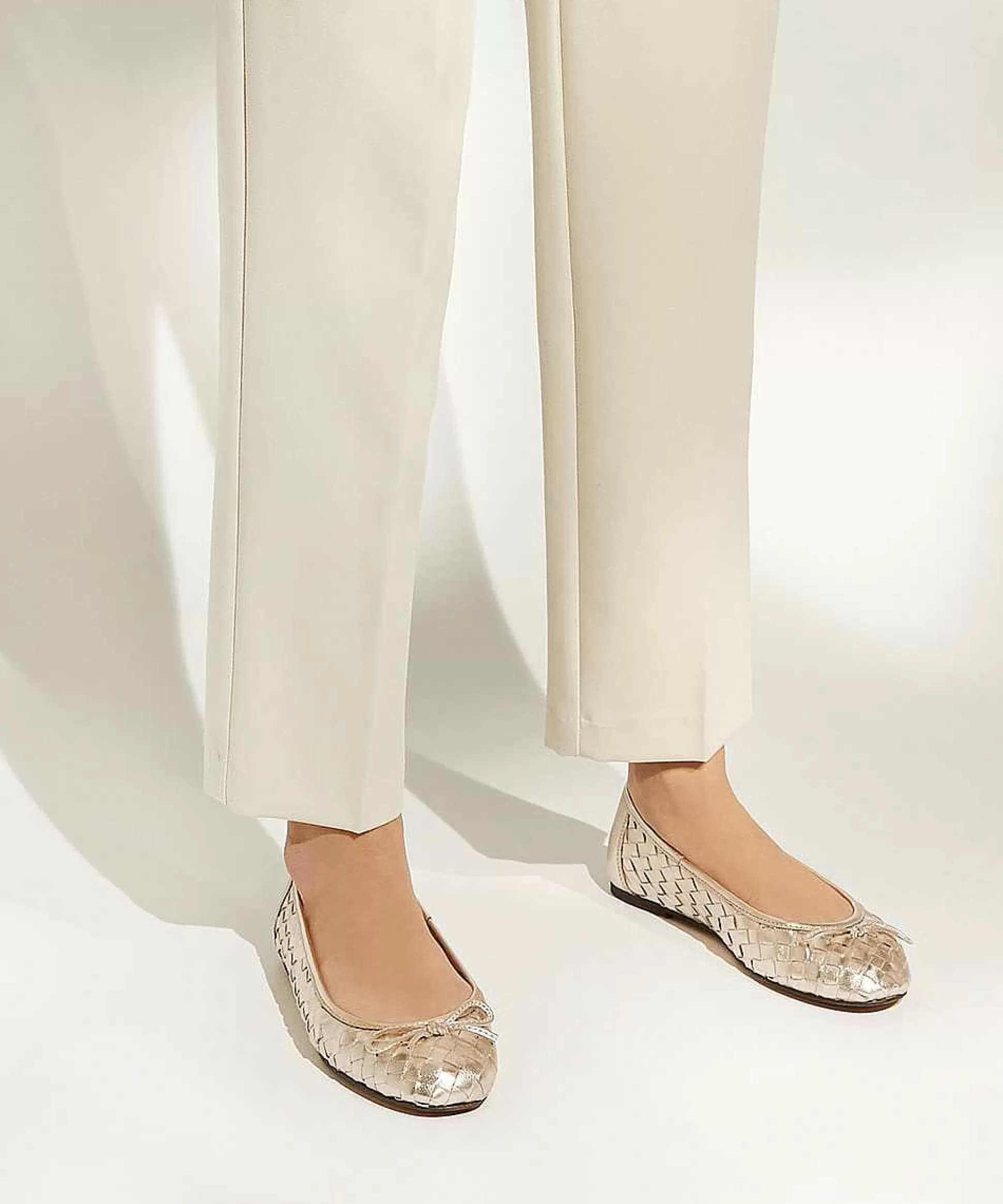 Dune London HARTLYNS - GOLD-Women Flat Shoes | Ballet Pumps