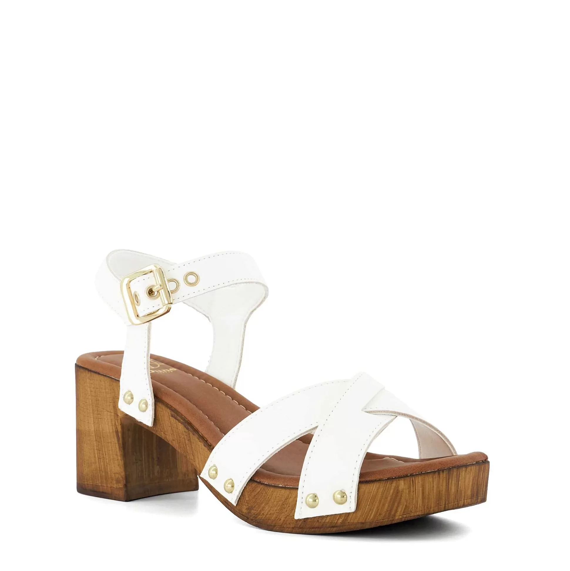 Dune London JUDIE - WHITE-Women Heeled Sandals | Block Heeled Sandals