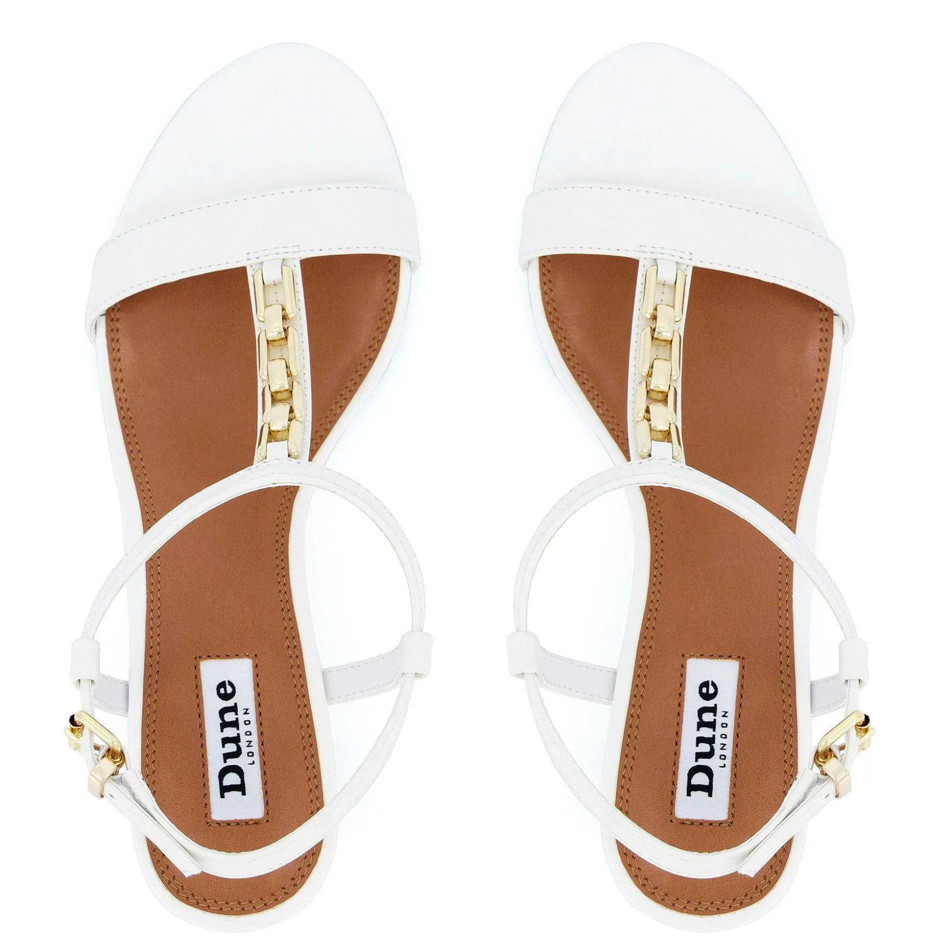 Dune London JUST - WHITE-Women Heeled Sandals | Block Heeled Sandals