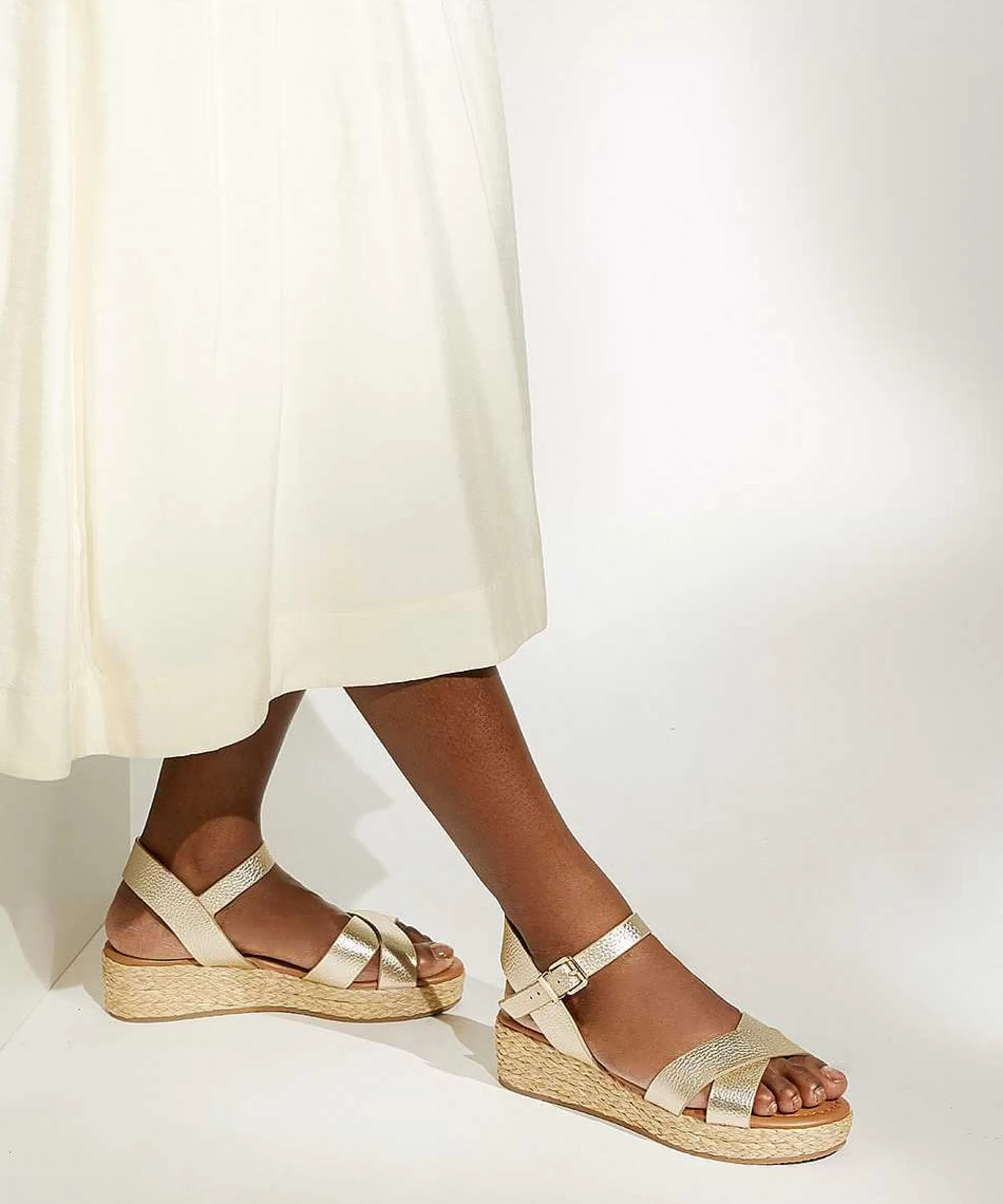 Dune London LINNIE - GOLD-Women Heeled Sandals | Wedge Sandals
