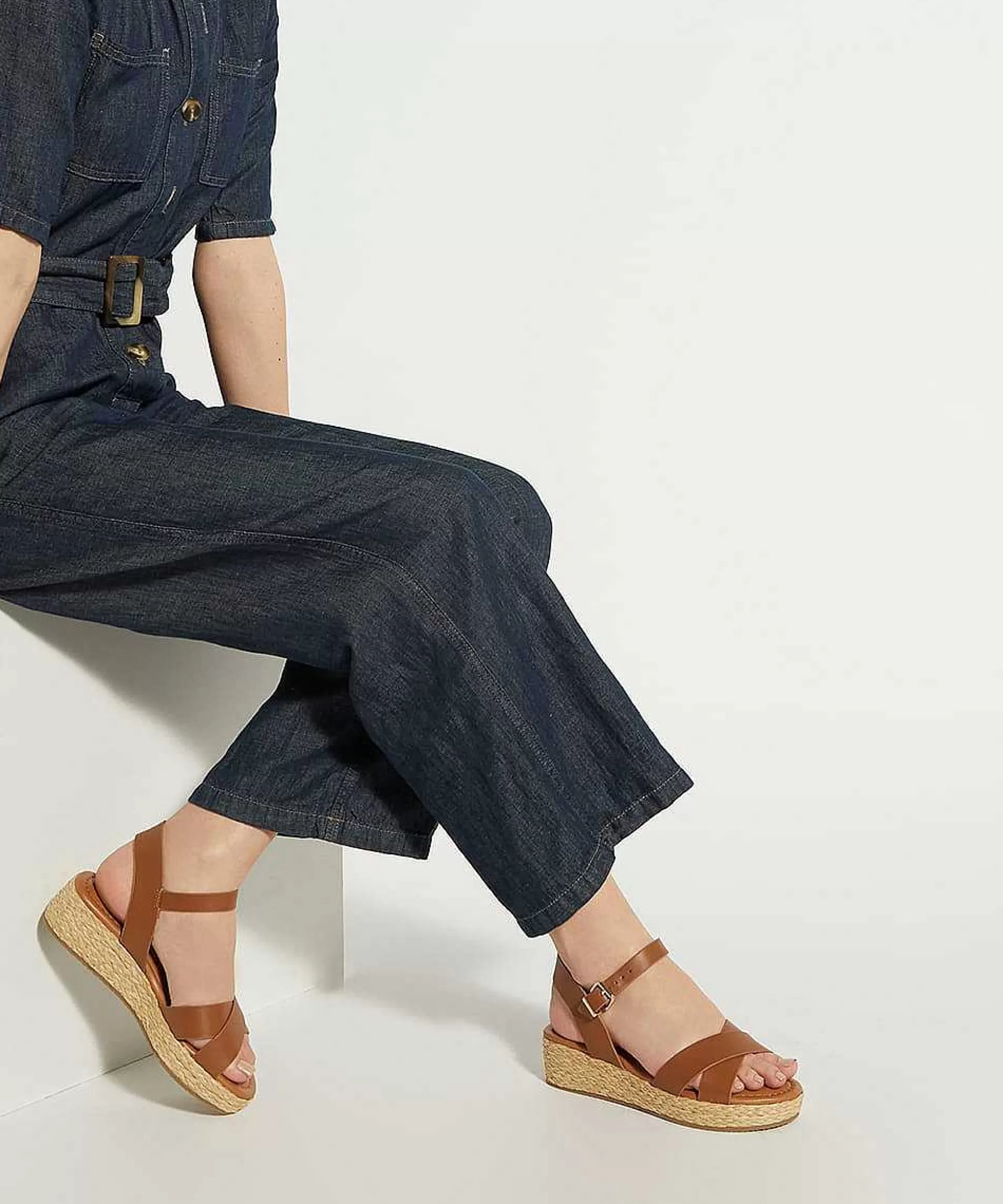 Dune London LINNIE - TAN-Women Heeled Sandals | Wedge Sandals