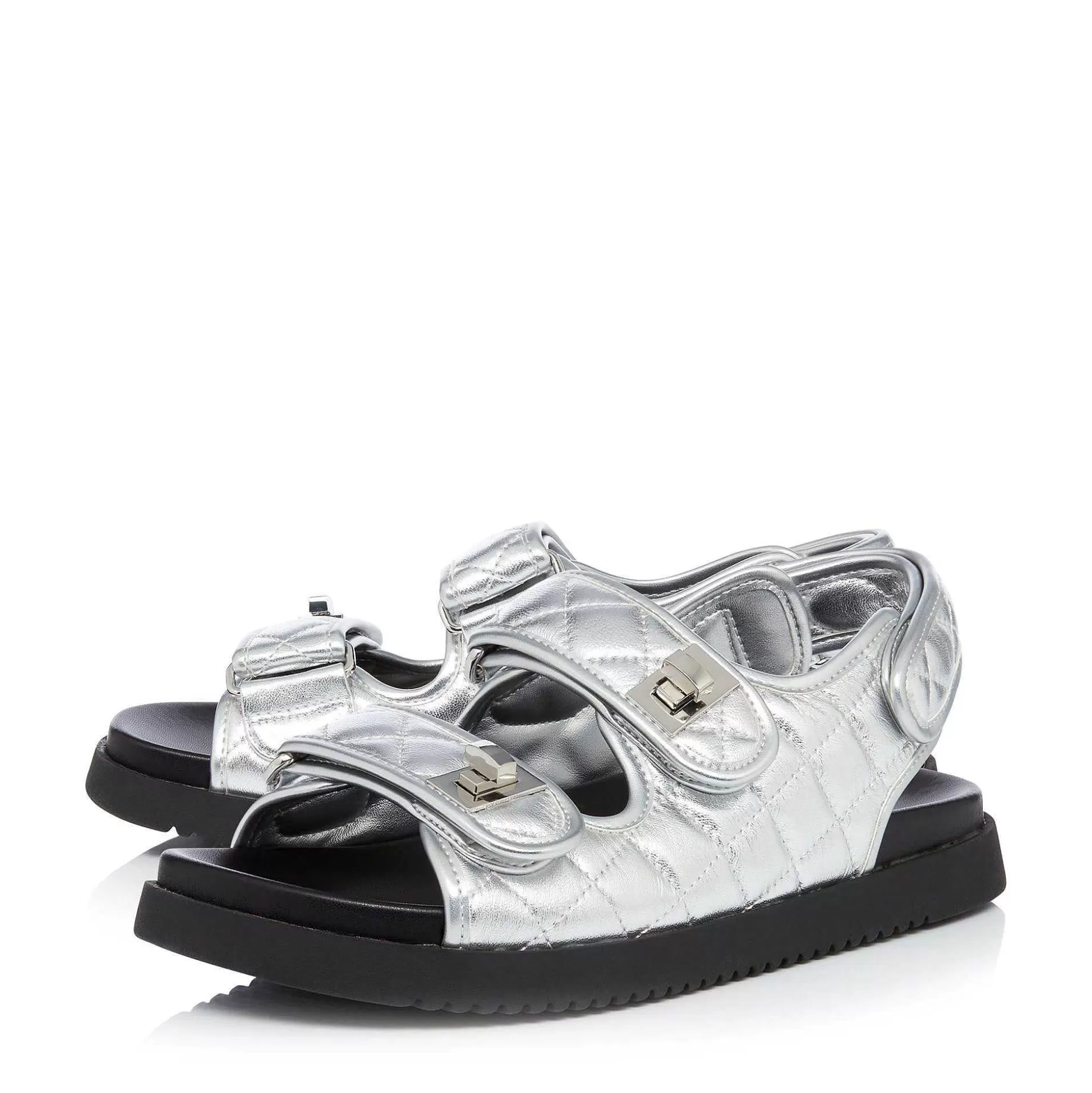 Dune London LOCKSTOCKK - SILVER-Women Flat Sandals