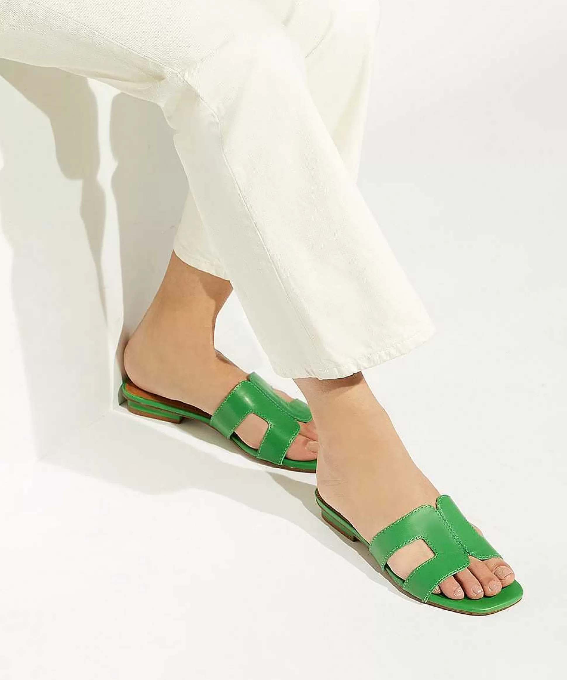 Dune London LOUPE - GREEN-Women Flat Sandals