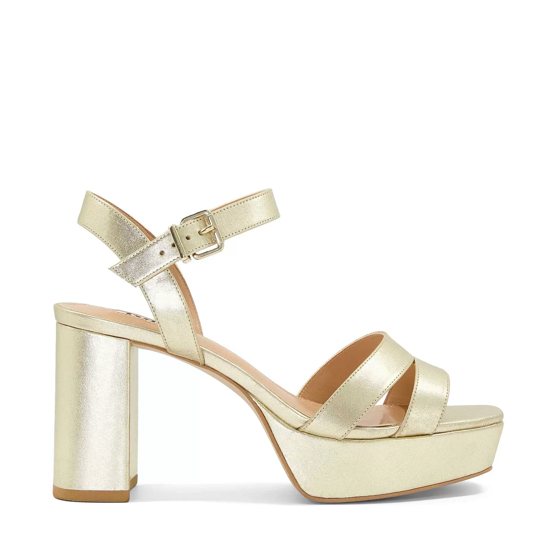Dune London MOLTEN - GOLD-Women Heeled Sandals | Block Heeled Sandals