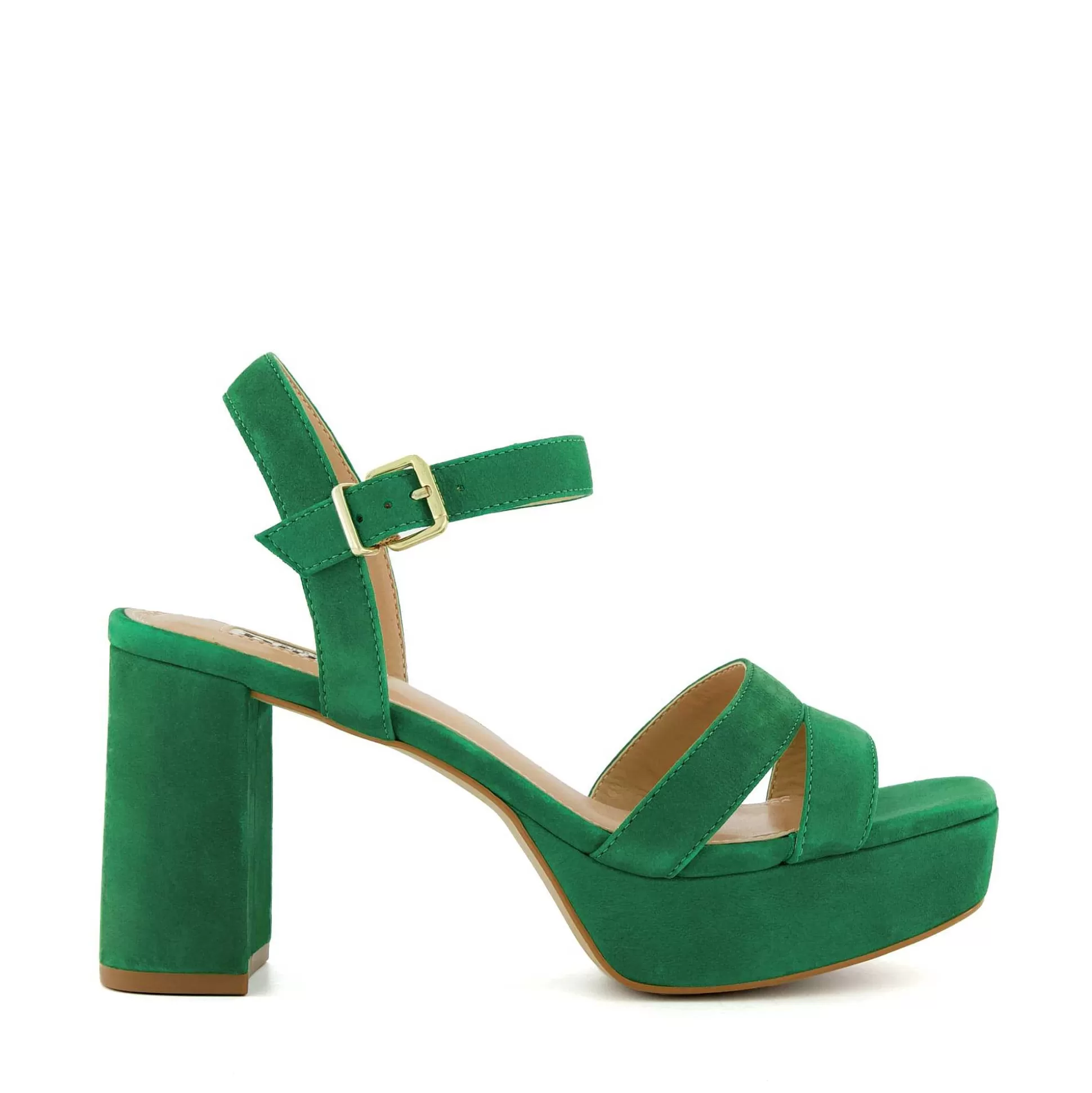 Dune London MOLTEN - GREEN-Women Heeled Sandals | Block Heeled Sandals