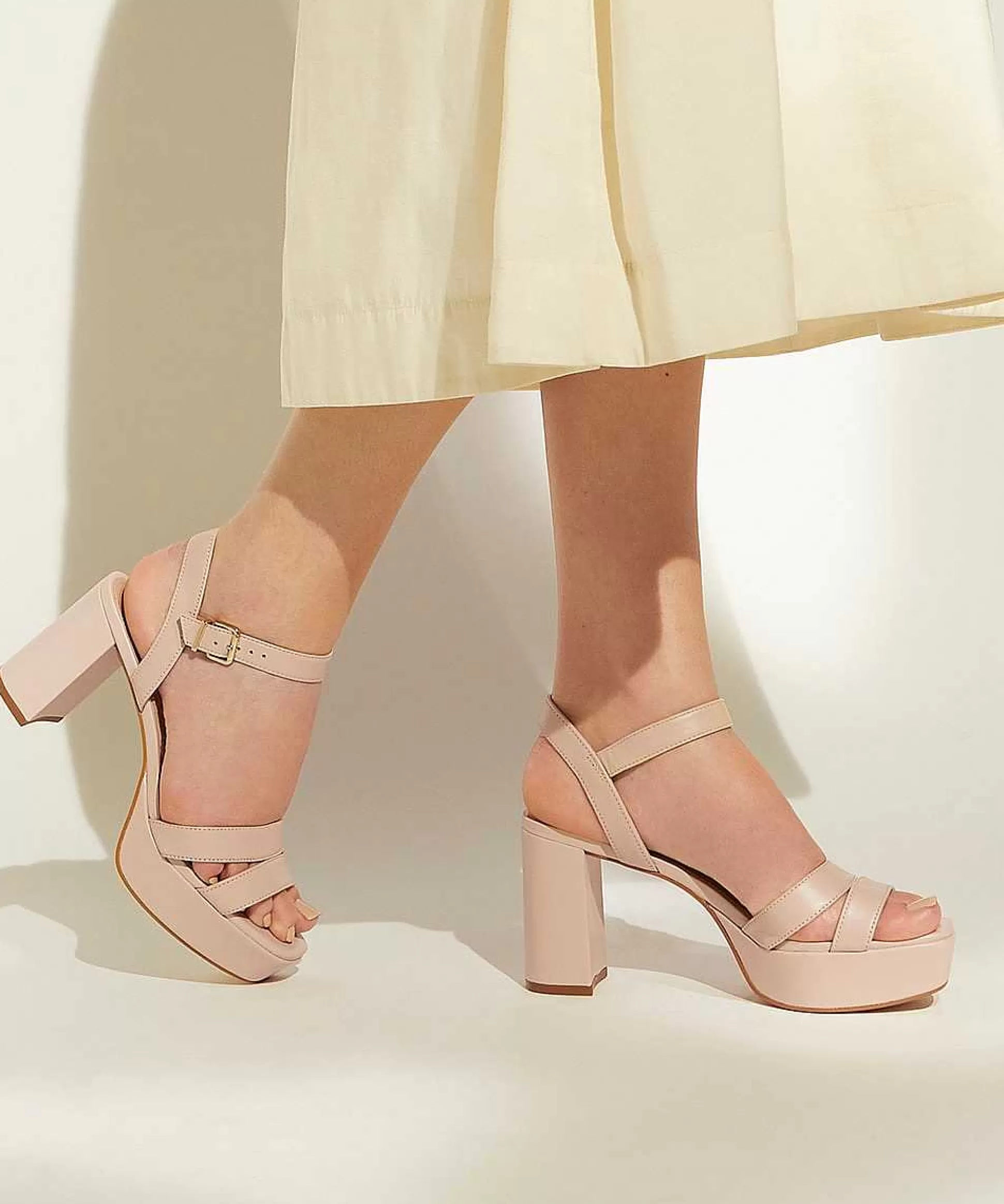 Dune London MOLTEN - NUDE-Women Heeled Sandals