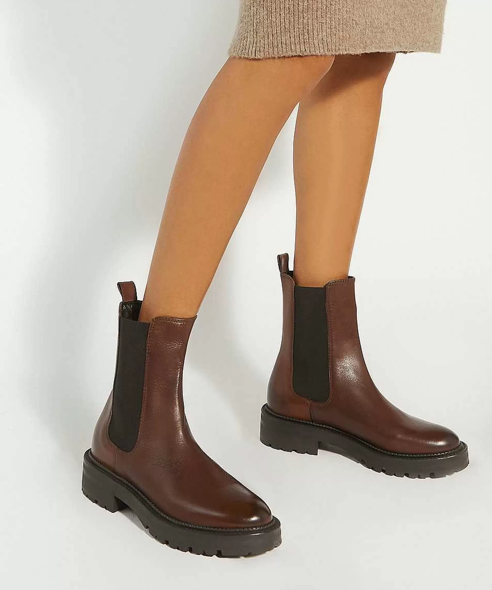Dune London PICTURE - DARK TAN-Women Brown Boots