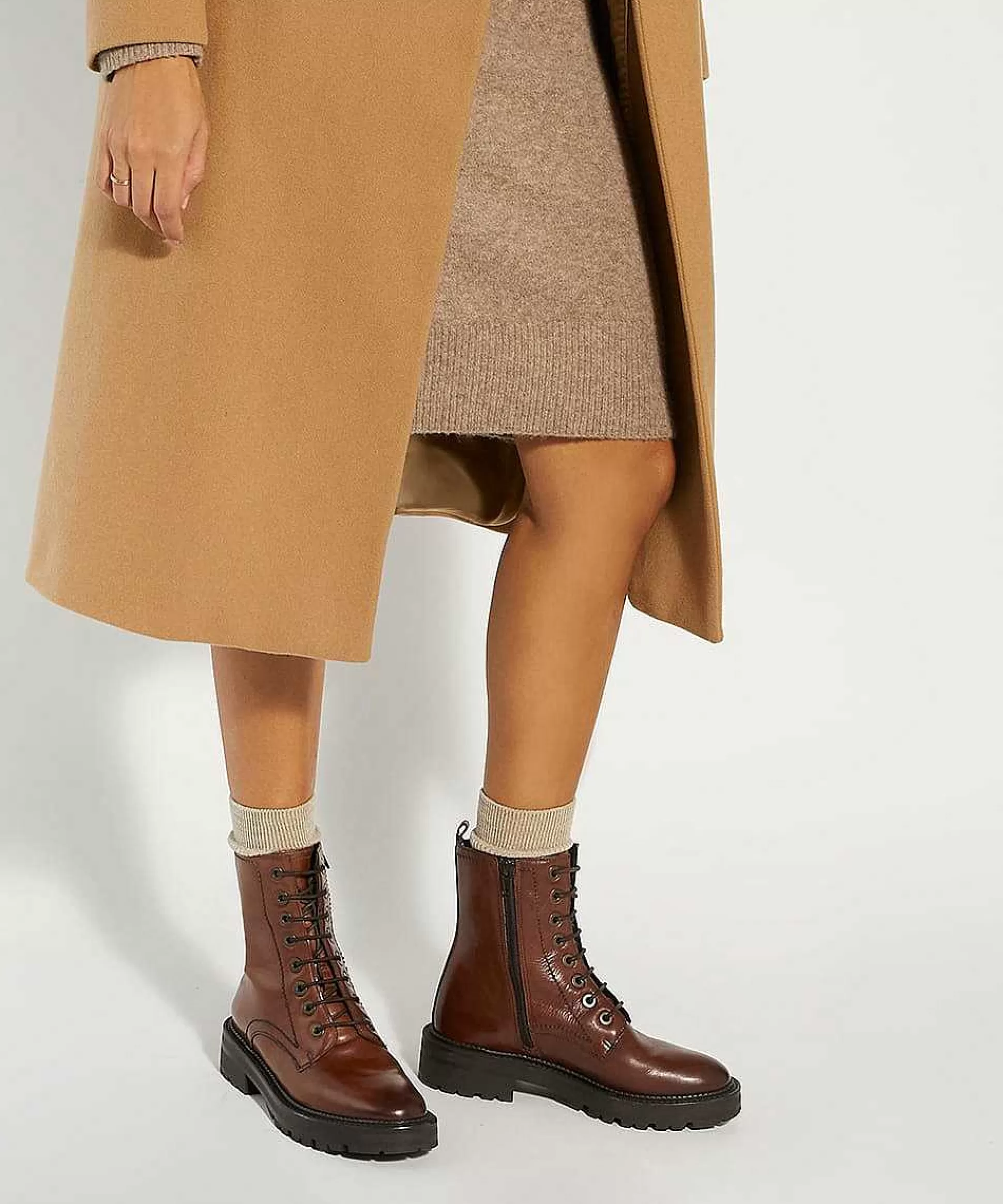 Dune London PRESS - TAN-Women Brown Boots