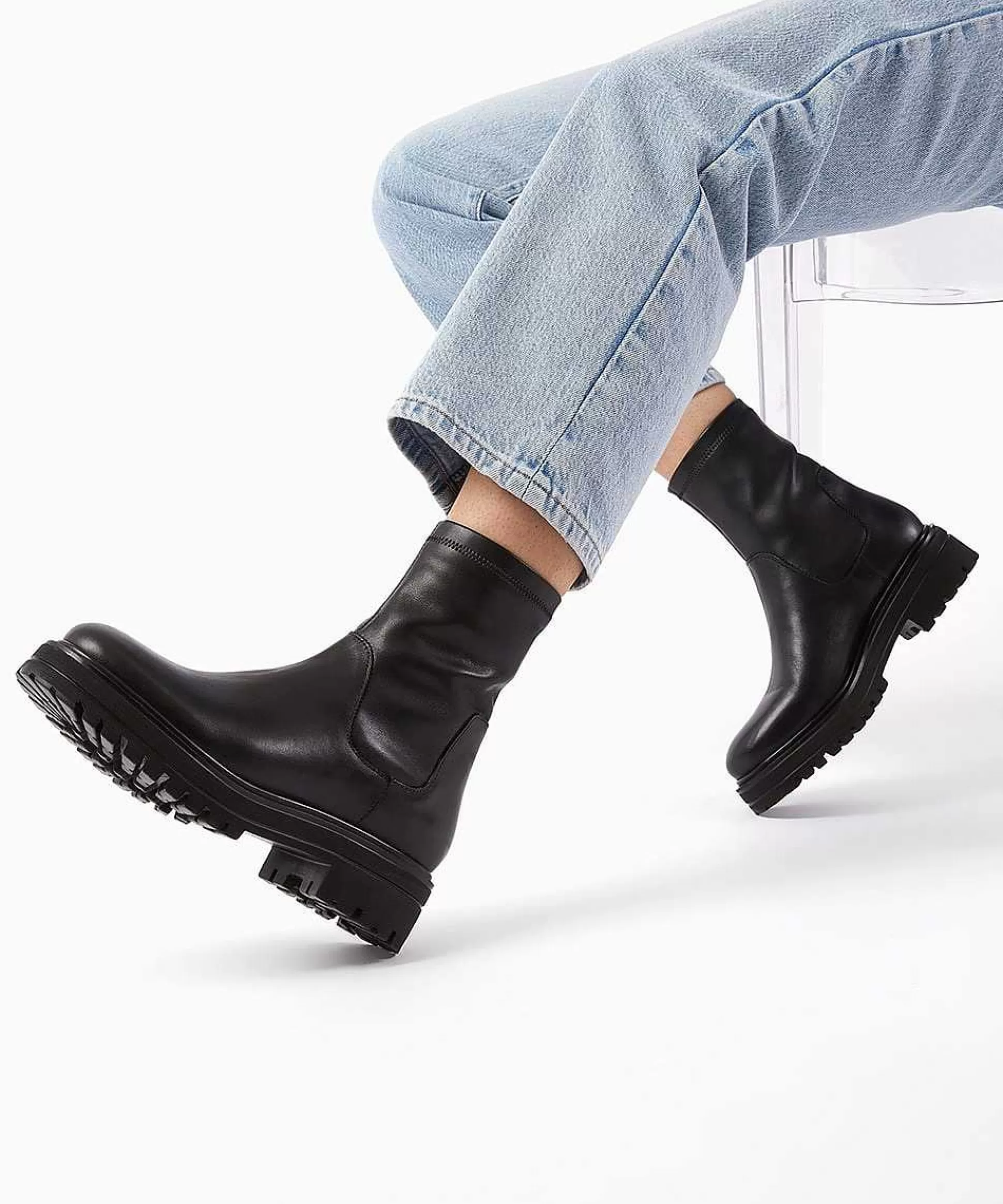 Dune London PUTNEYS - BLACK-Women Biker Boots | Ankle Boots