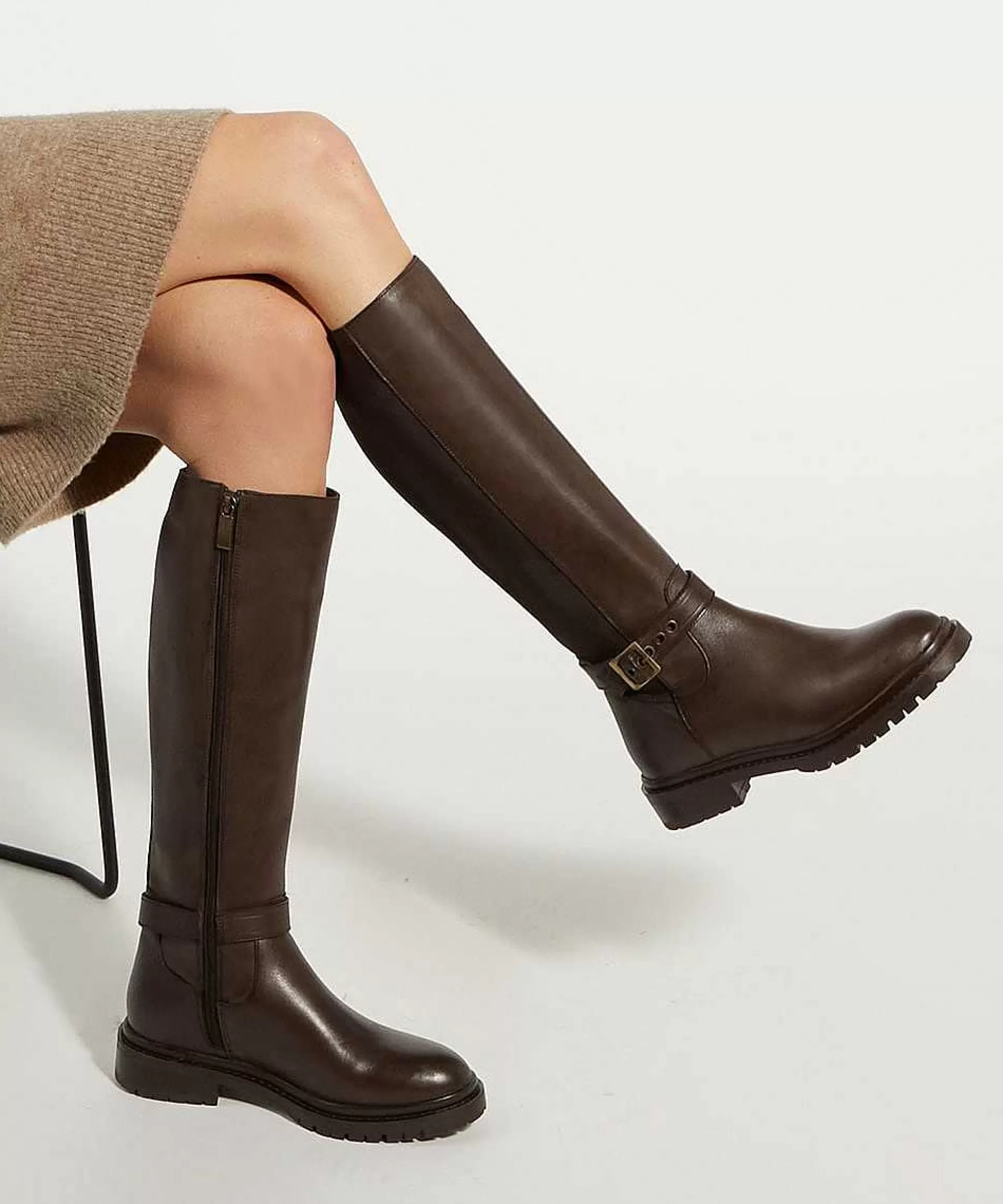 Dune London TELLER - BROWN-Women Knee High Boots