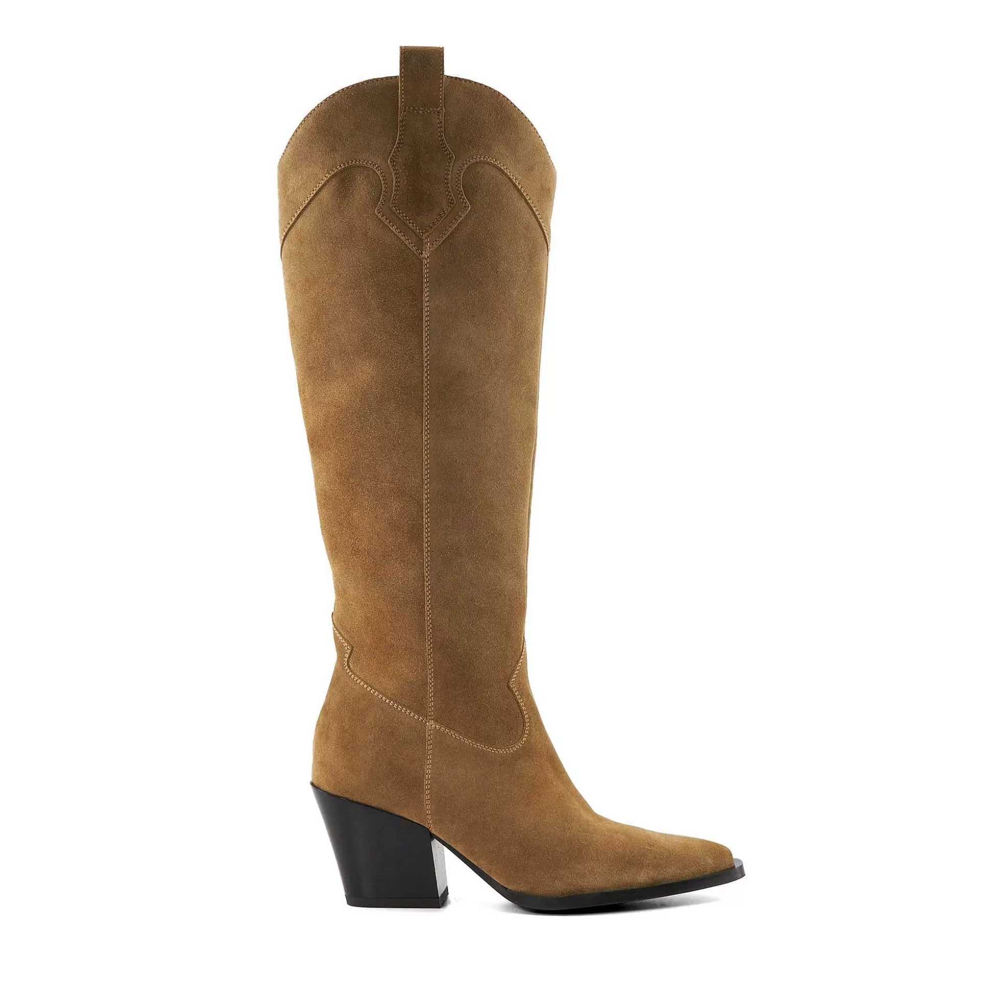 Dune London TENNESSEE - TAUPE-Women Western Cowboy Boots | Knee High Boots