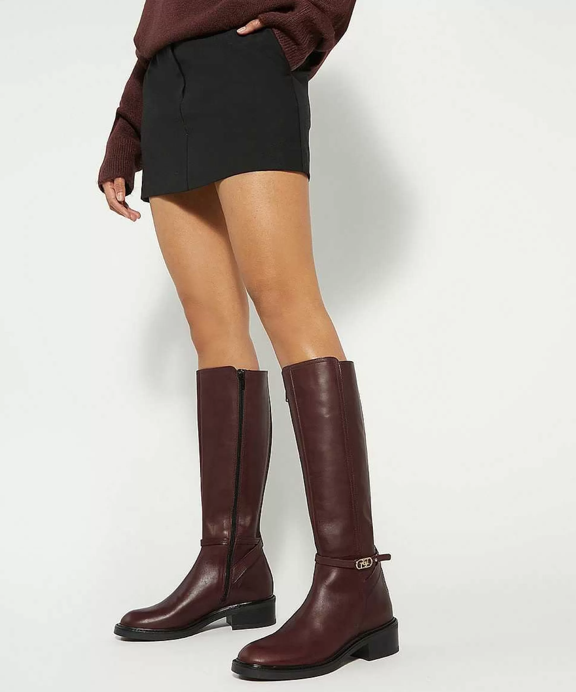Dune London TIA - BURGUNDY-Women Winter Boots | Knee High Boots